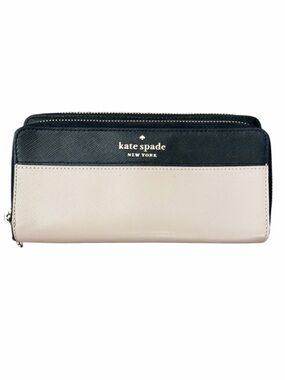Kate Spade Staci Color Block Continental Two-Toned Double Zip Large Wallet